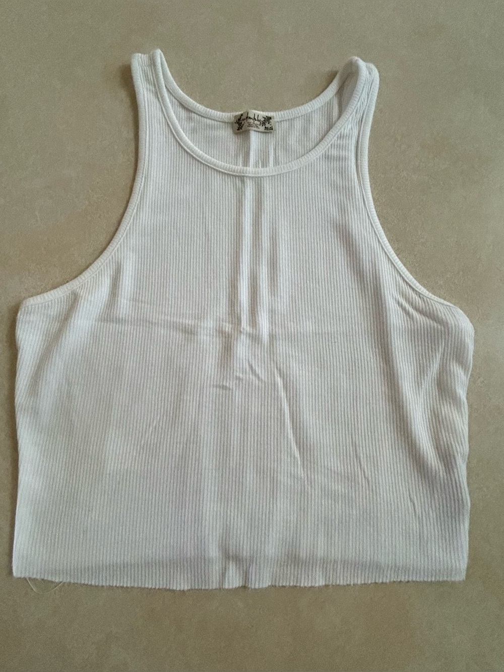 Free People intimately white ribbed crop tank XS/S